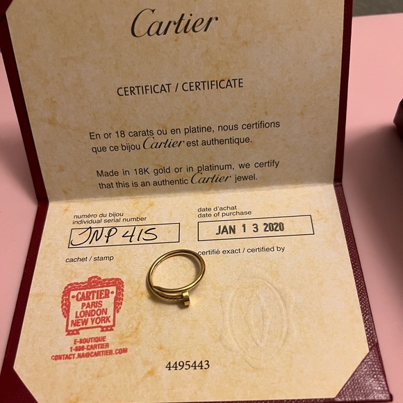 Cartier Jewelry - Authentic Cartier just un clou yellow gold small ring